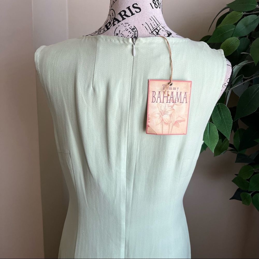 Tommy Bahama Silk Cayman Princess Sheath Dress Green Sz 8 - Picture 11 of 15